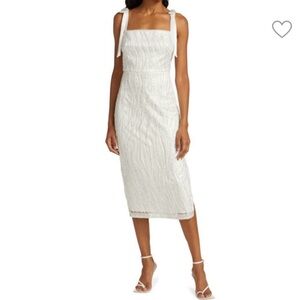 Monique Lhuillier White Sequin Dress